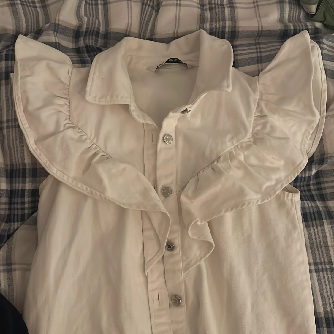 Vit jeans klänning Zara - 2