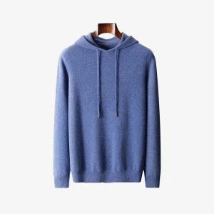Blå merinuel hoodie  - Säljer nu denna tvär feta merinoull hoodie. Strl S. Passformen är normal.  Ny pris 699 mitt 499