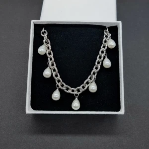 Handgjort halsband  - Material-rostfritt stål, Längd-44cm, kedjetjocklek-7cm 