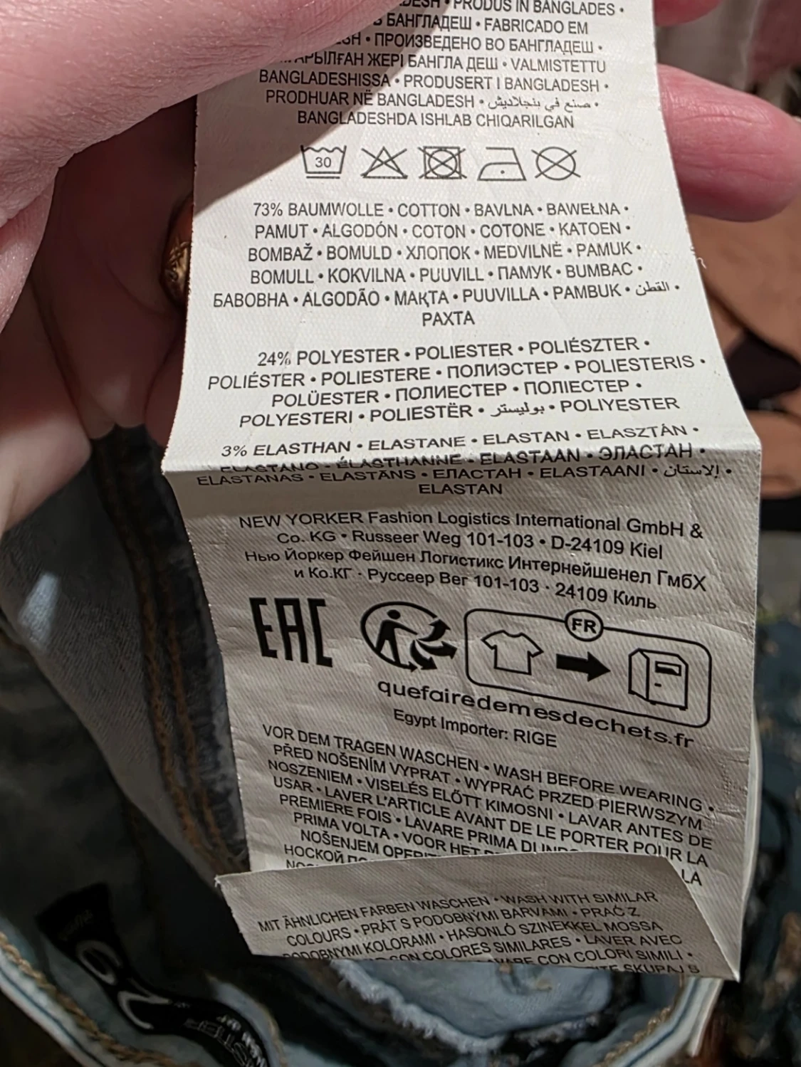 Ljusblå skinny push up jeans FB Sister - 3