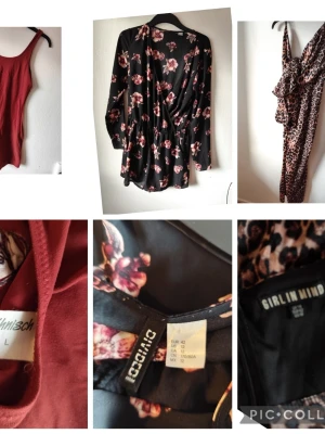 Mixade jumpsuits i olika färger stl L (8 plagg) - Säljer ett gäng snygga jumpsuits i olika färger och mönster, bland annat blommigt, leopard och enfärgat. Märken som Divided, Girl In Mind, Girls On Film och Gina Tricot. Finns både med långa och korta ärmar, axelbandslös och med axelband. Perfekta för dig som vill ha något unikt i garderoben.  Du är varmt välkommen att kika på mina andra annonser.