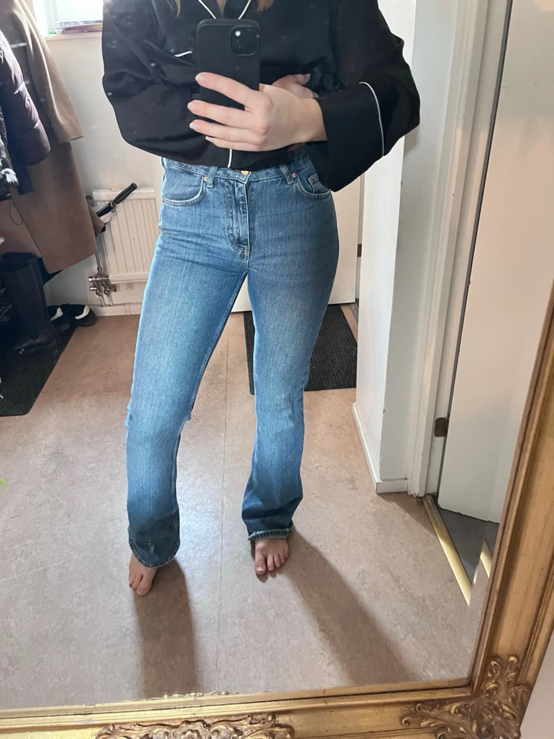 Blå bootcut jeans - 1