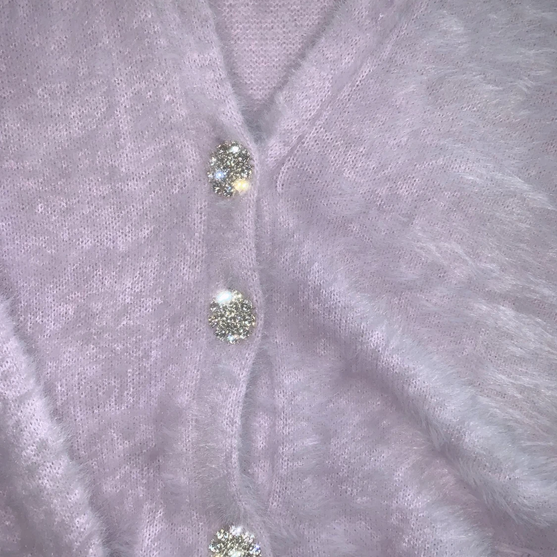 Ljuslila fluffig kofta från Stradivarius - 2