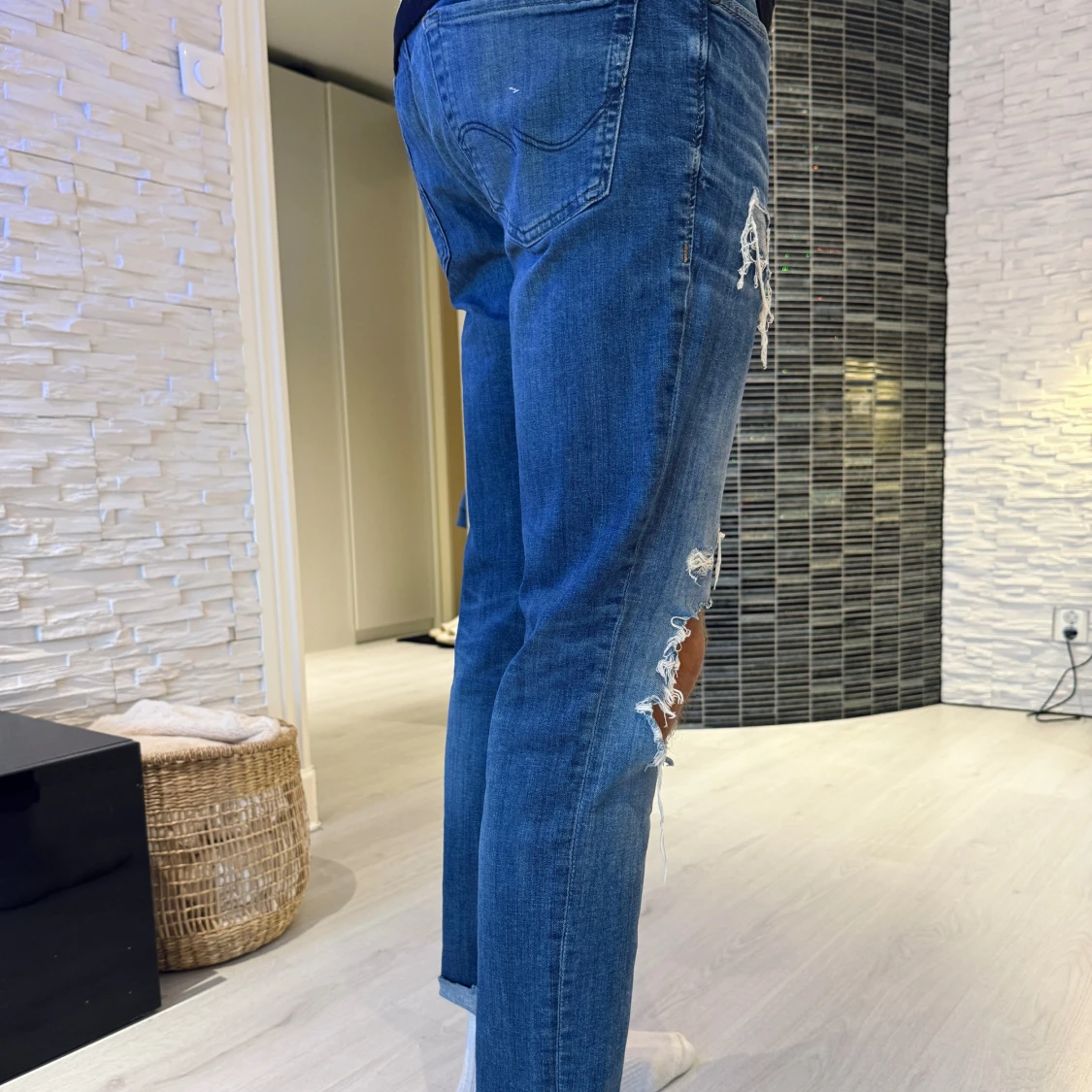 Blå ripped jeans Jack & Jones 31/32 - 2