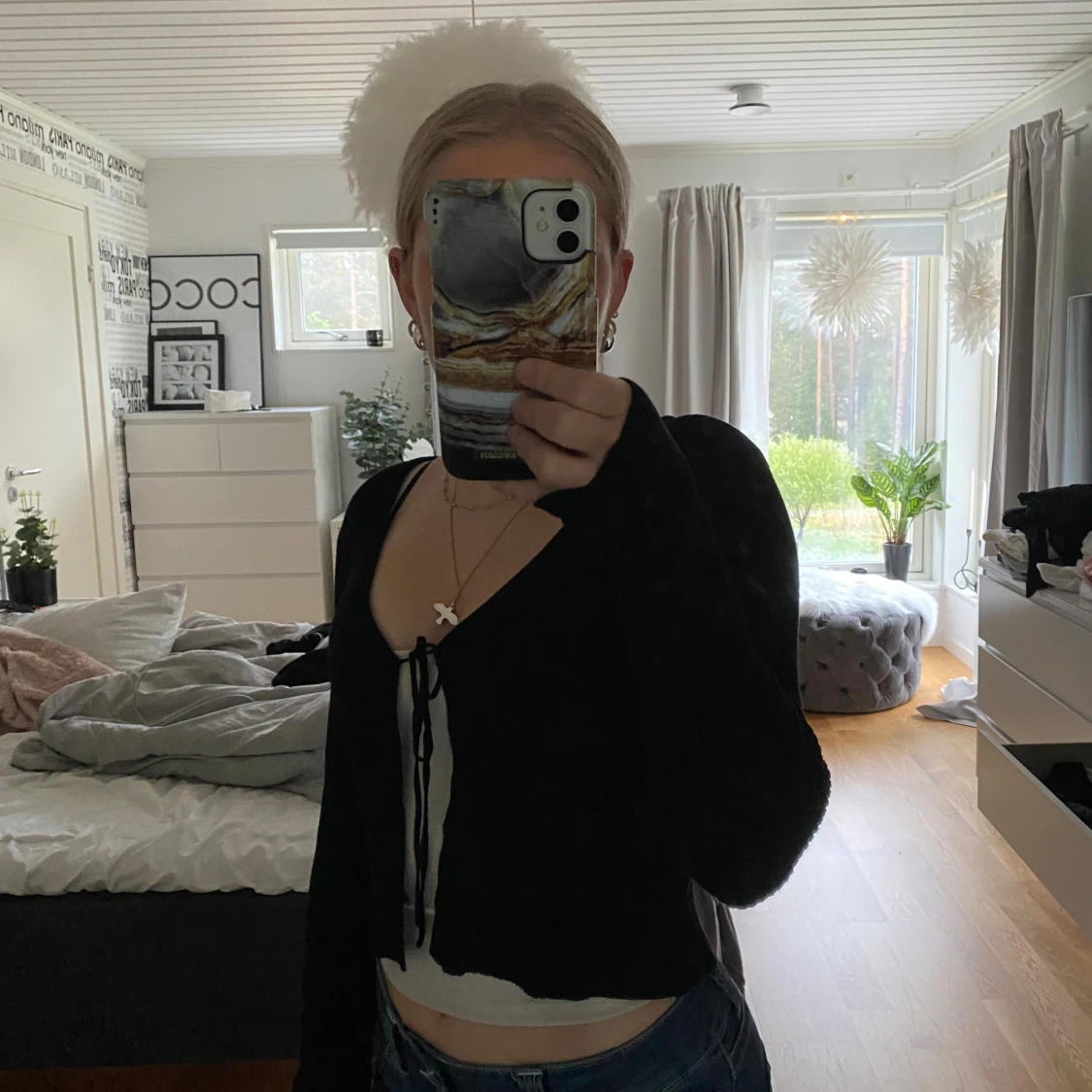 Svart ribbad kofta från Vero Moda - 2