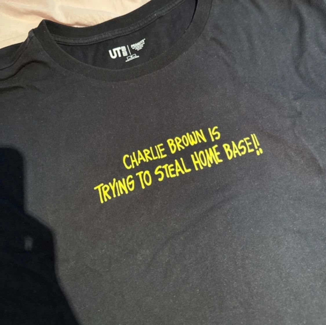 Svart Peanuts t-shirt från Uniqlo