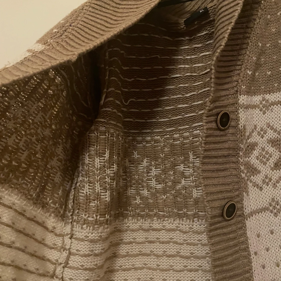 Beige och brun kofta från Cubus XL - 4