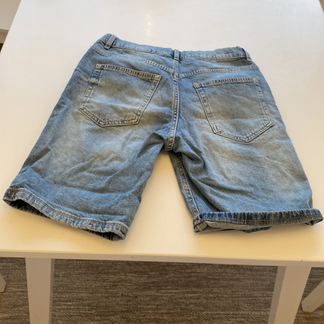 Blå jeansshorts från Lindex, strl 164 - 1