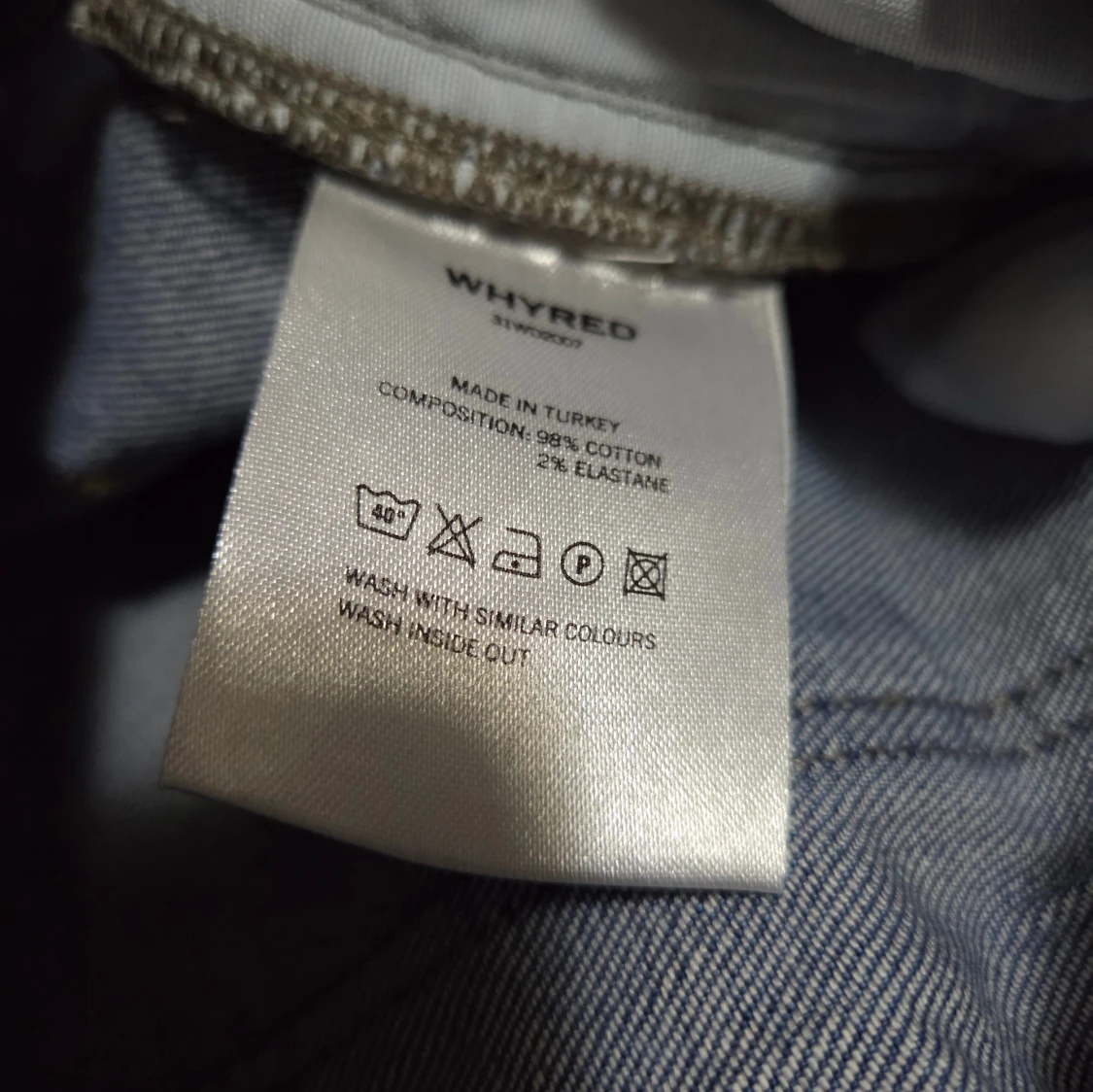 Blå jeans från Whyred med dragkedja - 2