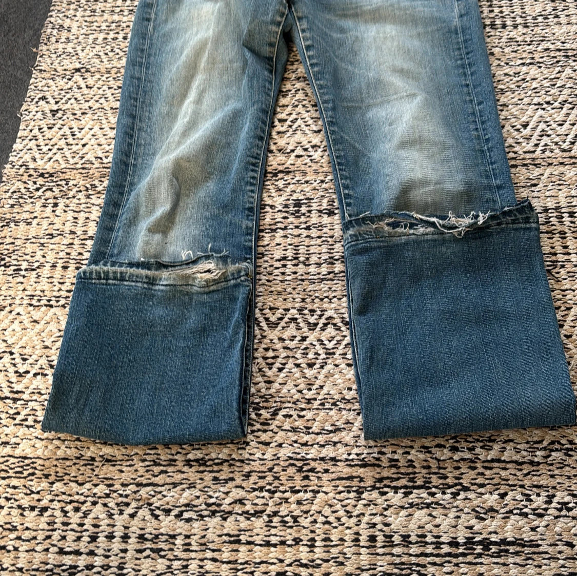 Blå bootcut jeans från Crocker - 3