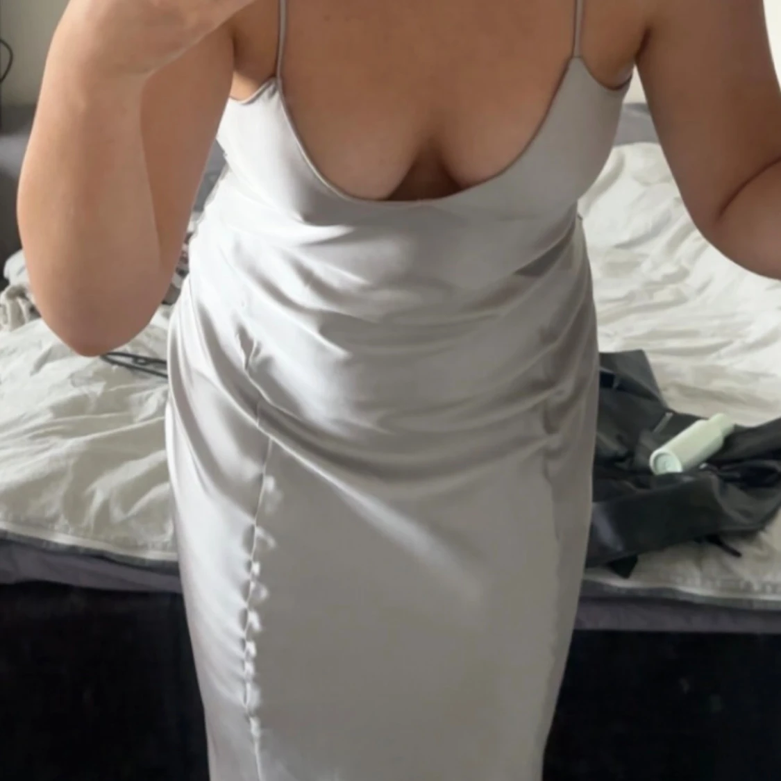 Satin långklänning från Zara