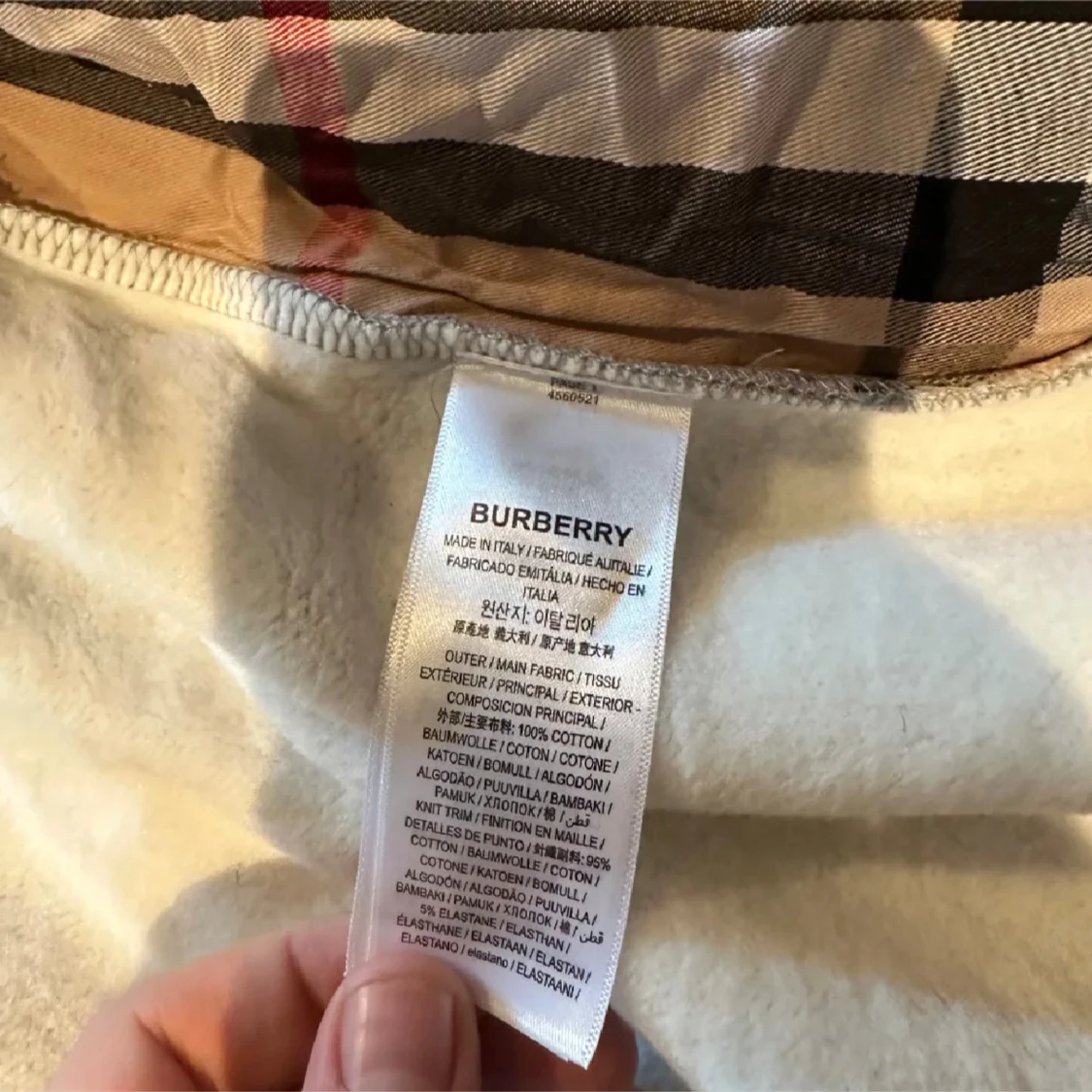 Grå hoodie från Burberry med dragkedja - 3