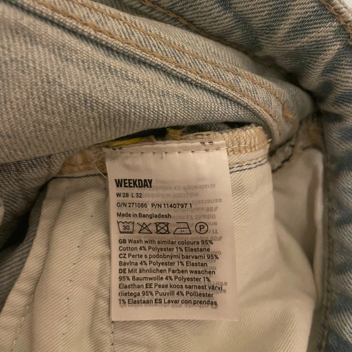 Ljusblå lågmidjade bootcut jeans  - 3