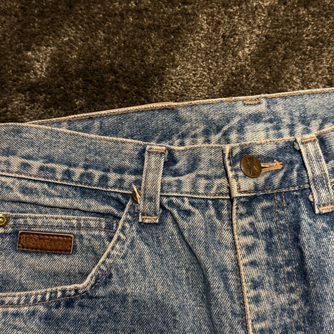 Yves Saint Laurent ljusblå jeans - 3