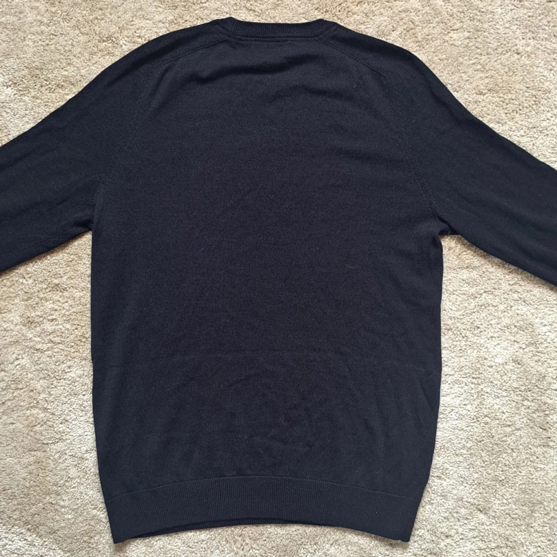 Marinblå Morris tröja - 100% merinoull  - 1