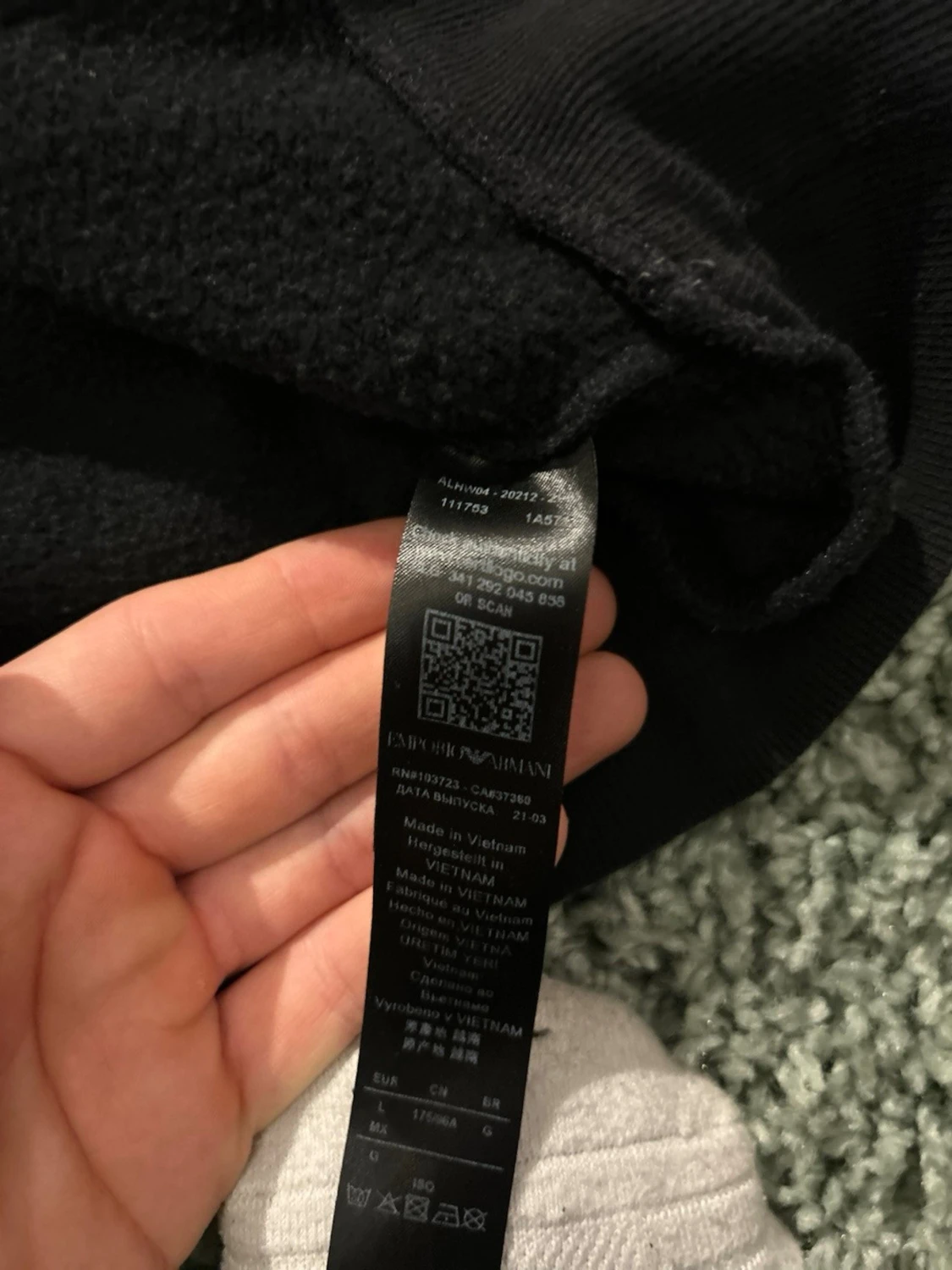 Svart hoodie från Emporio Armani - 3