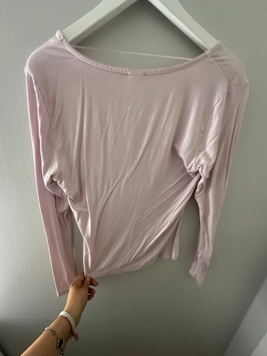 Ljusrosa långärmad topp Stories M - 2