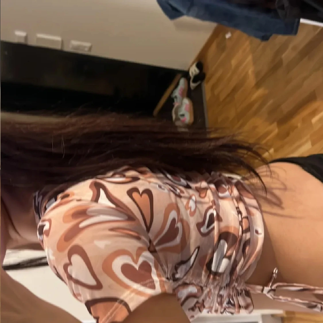 Croppad hjärtmönstrad topp från New Yorker  - 1