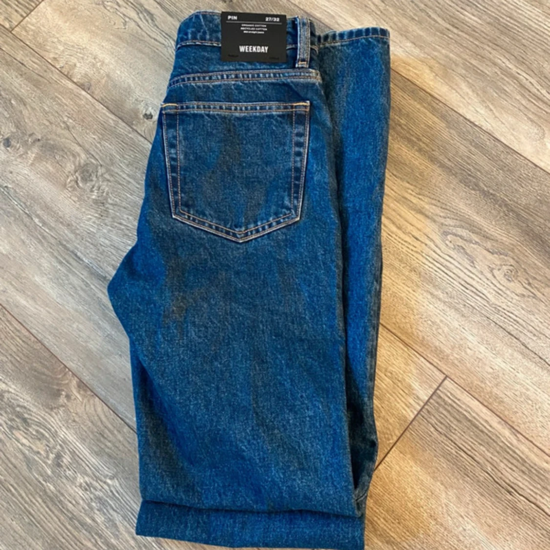 Blå Weekday straight jeans 27/32 - 1