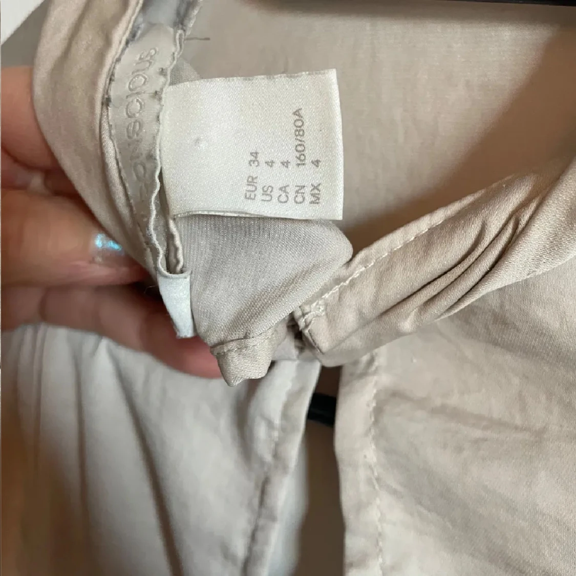 beige blus från H&M storlek 34 - 3