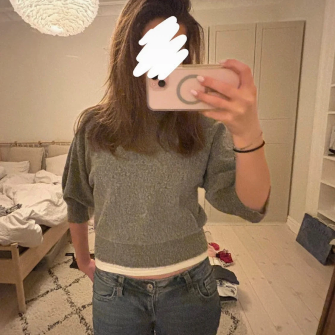 Grå stickad tröja från Lindex