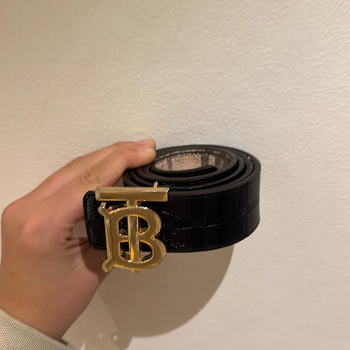 Burberry bälte med rutigt mönster - 3