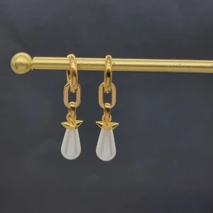 Handgjorda örhängen  - Rostfritt stål.  Längd-4cm 