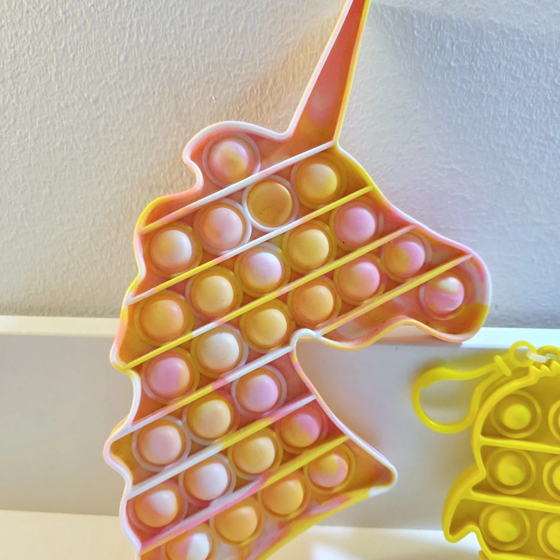 Pop It Fidget Toy Unicorn & Rocket Set - 1