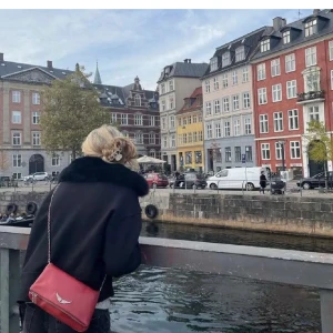 Zadig Voltaire Röd axelväska  - Säljer en snygg Zadig axelväska i skinn med silverfärgad kedja!  Väskan har dragkedja både fram och bak! Det medför endast den långa bandet (men kan genom att vikas bli mindre)! 💓💓 köpte väskan här på plick och därmed medföljer inget äkt bevis! Lågt pris som kan diskuteras pågrund av saknad äkt bevis och liten band! 🫶🏻🫶🏻