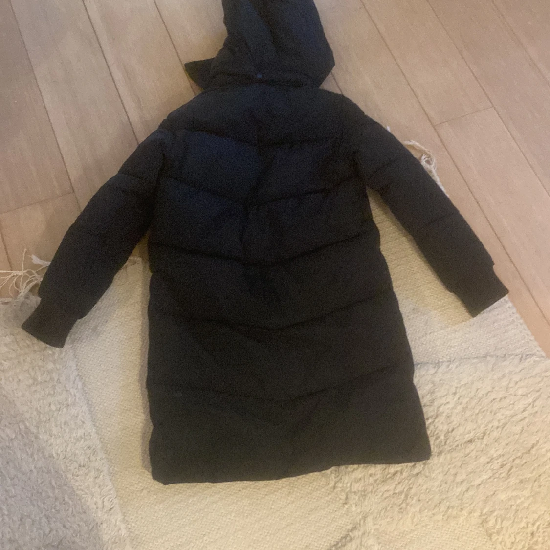 Svart lång pufferjacka Everest - 1