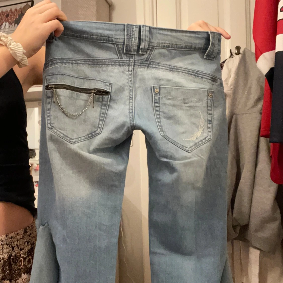 Lågmidjade bootcut jeans - 92