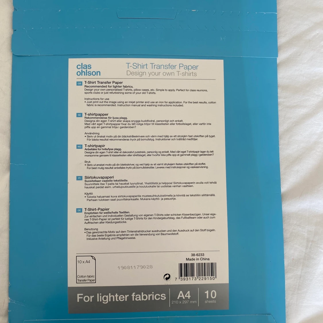 T-shirt transfer paper - 90