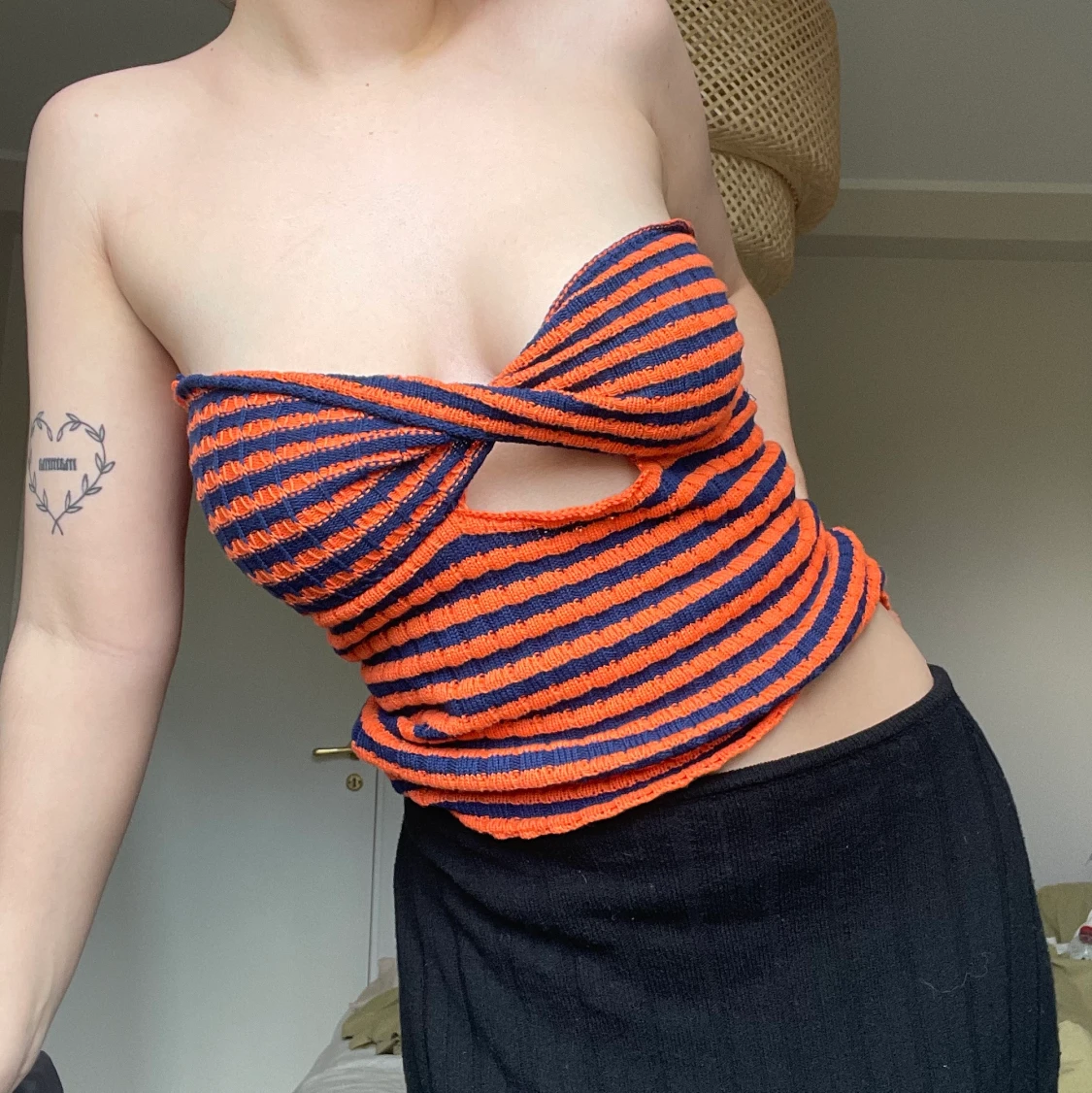 randigt linne storlek M