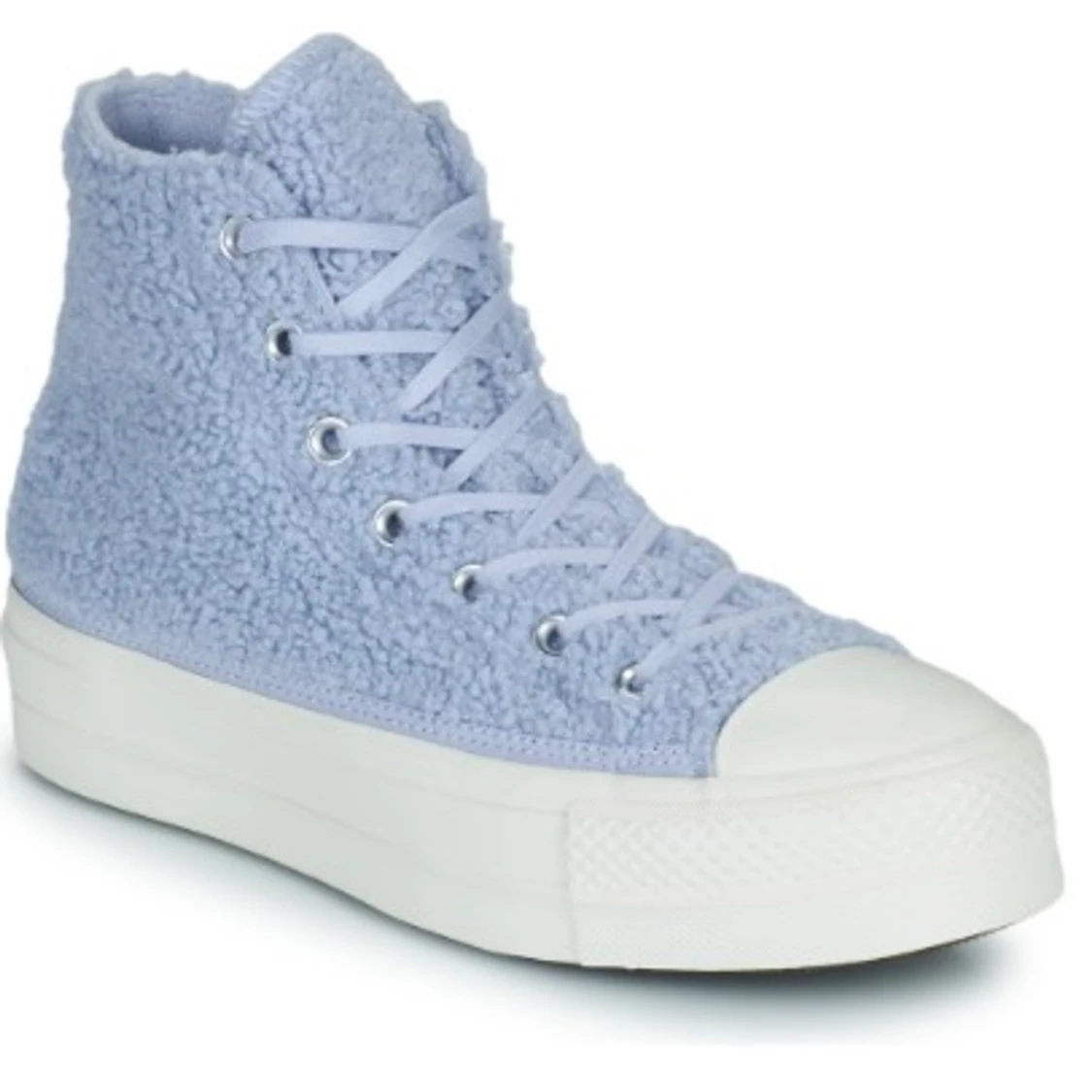 Blå fluffiga Converse 