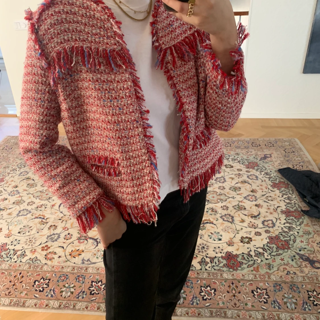 Röd tunn jacka från Zara