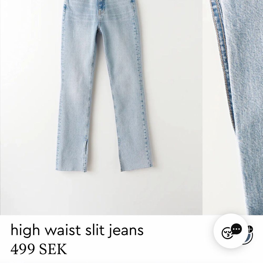 Säljer nu dessa blåa slit jeans från Gina Tricot i storlek 34, de är ganska stora i storleken då jag brukar ha 36 men 34 sitter ganska löst på mig. Köpte för 500 kan tänka mig sälja för 350+frakt då de är i fint skick, kom privat vid intresse så kan vi prata om pris.. Jeans & Byxor.