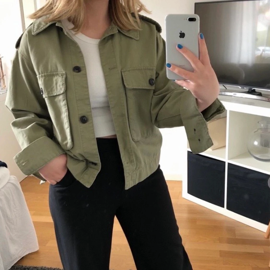 Grön tygjacka  - 90