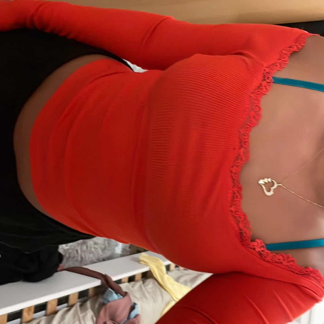 Spets ribbad topp - 90