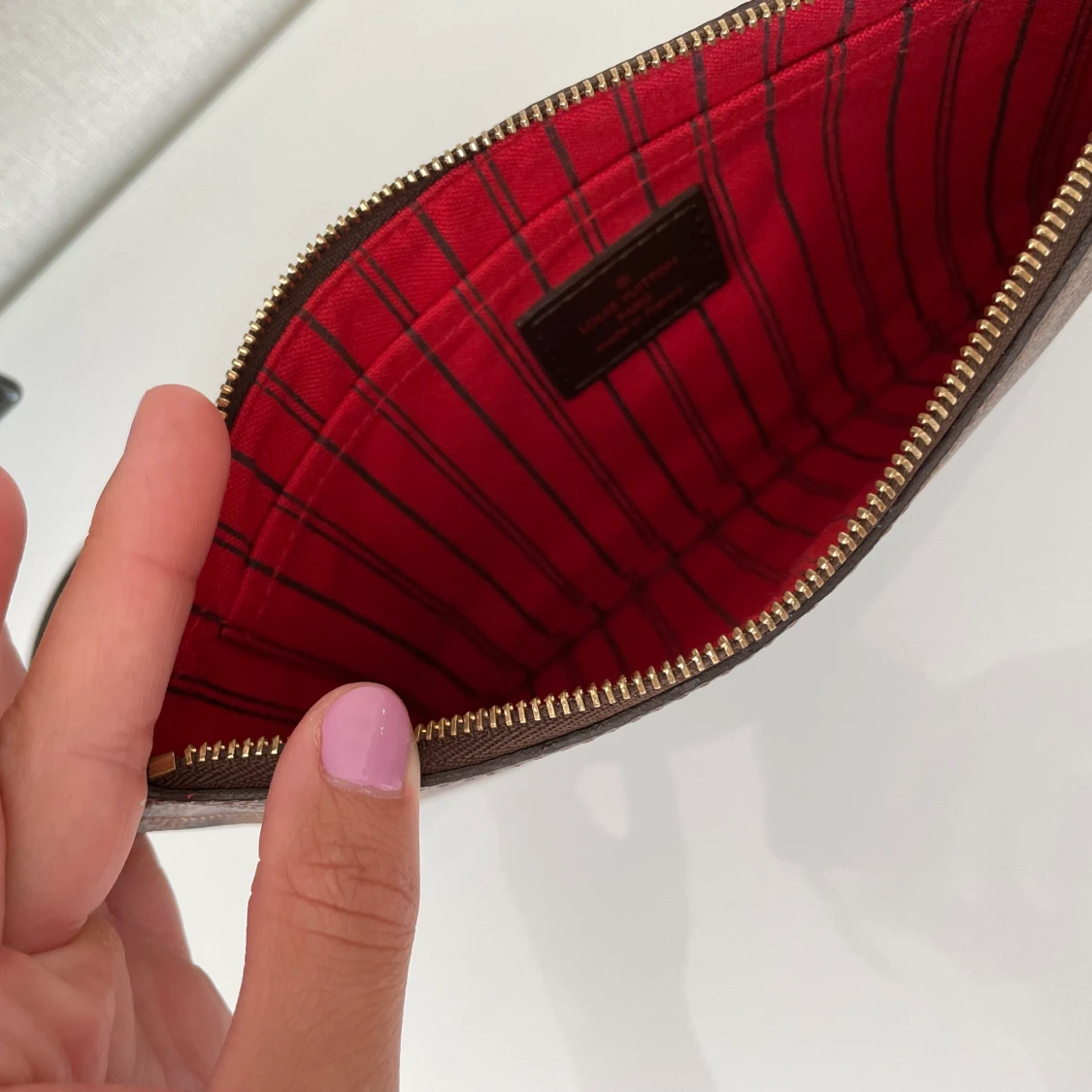 Louis Vuitton Neverfull pochette damier ebene - 90