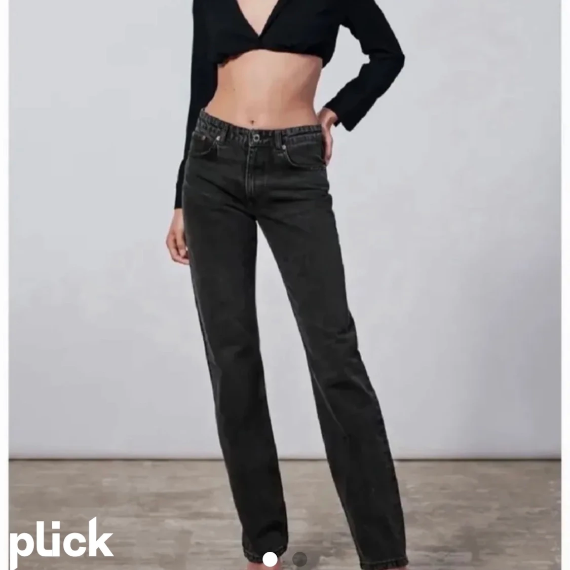 Svarta Midrise jeans från zara