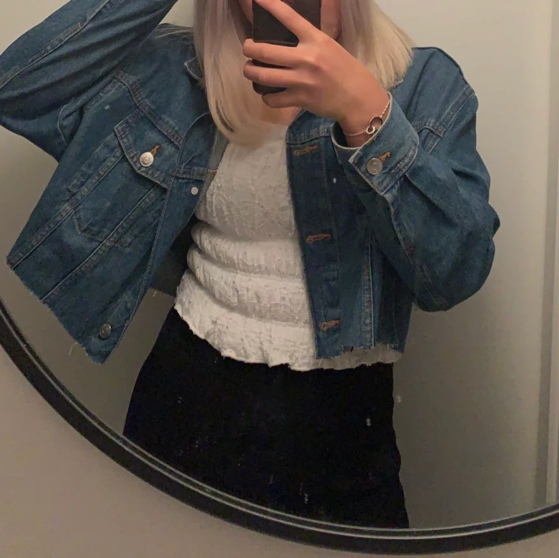 Avklippt jeans jacka 