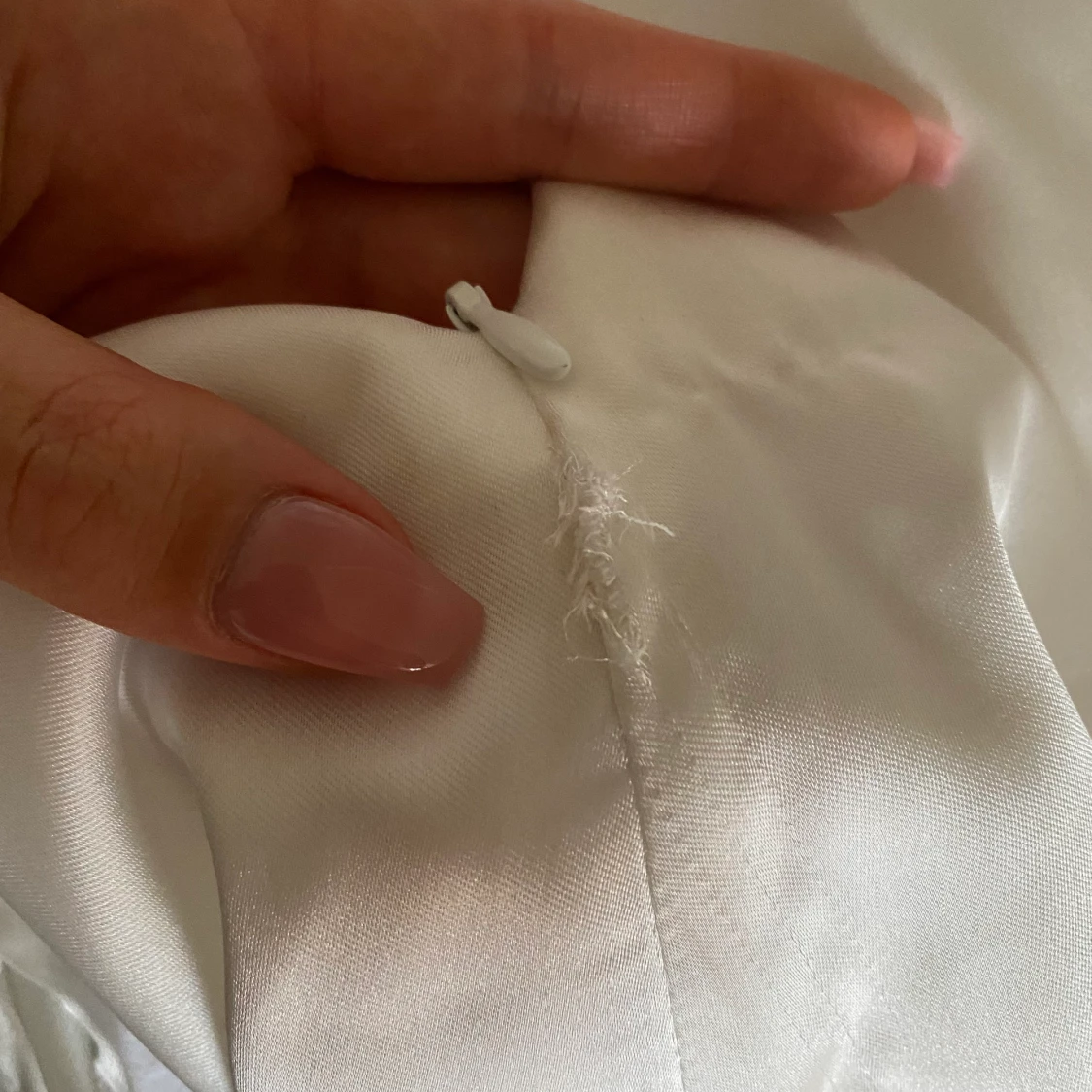 Zara vit klänning satin  - 91