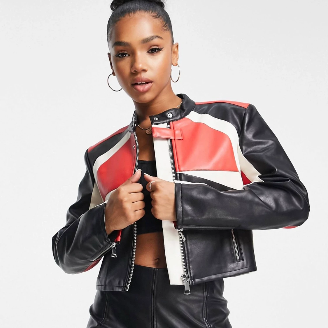 Snygg skinnjacka oanvänd