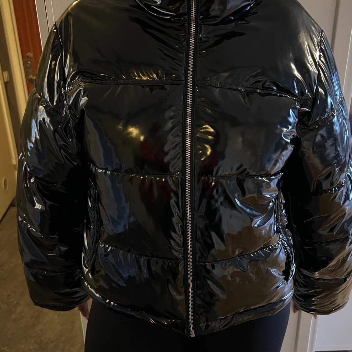 Svart puffer jacka, strl M - 91