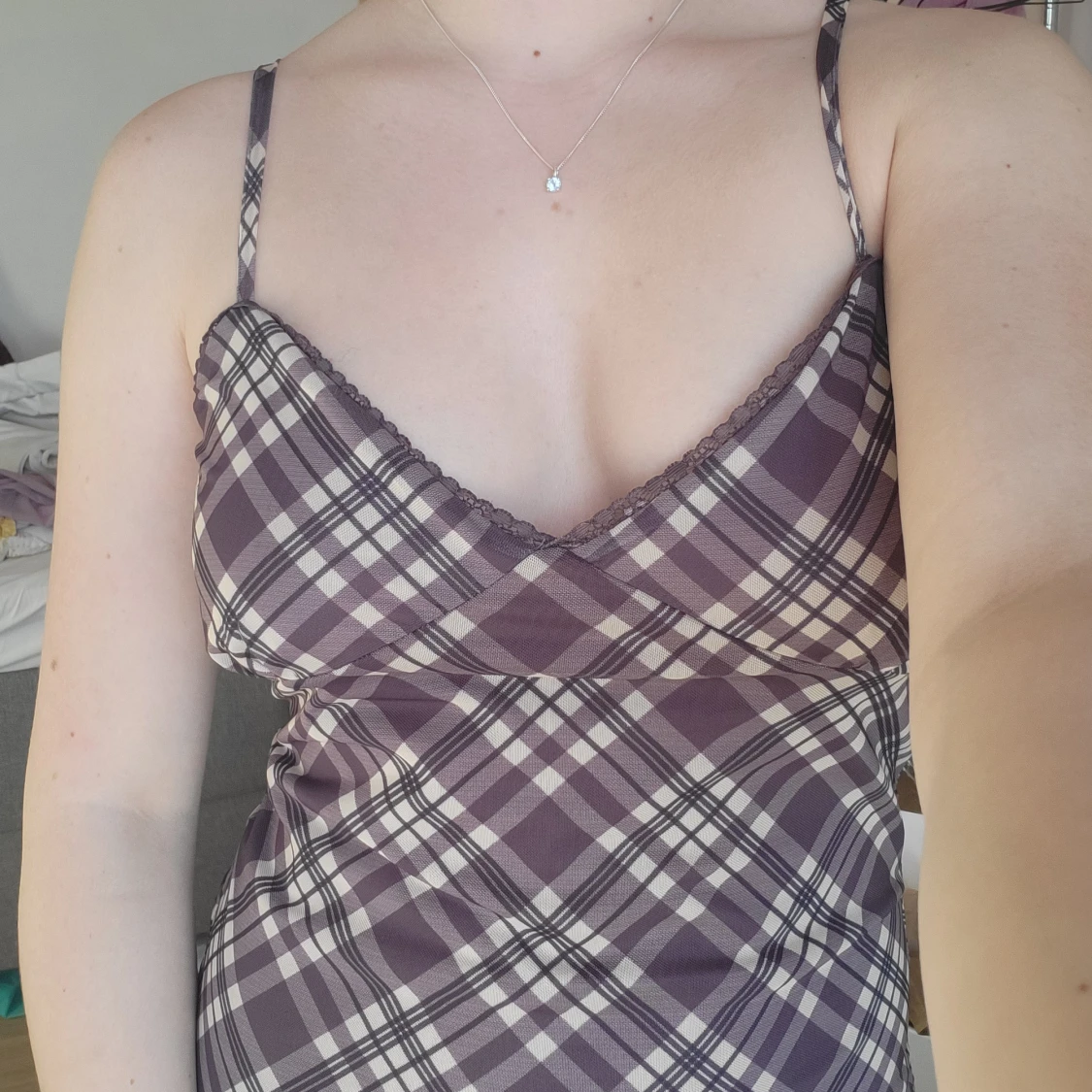 Rutig klänning - 90