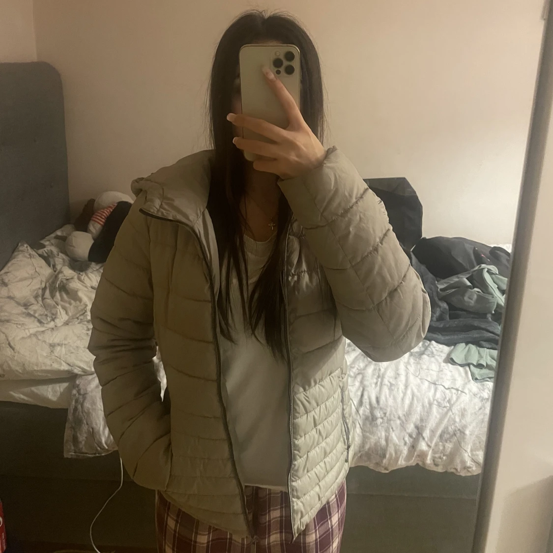 Beige Dunnjacka  - 90