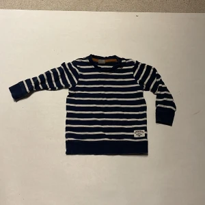 Randig tröja - En randig blå/vit tröja i stl 80. Fint skick!   Köparen står för frakten. Jag ansvarar inte för postens hantering. Jag visar bild på när jag skickar paketet. Vid fler intressen av objekt kan bud över begärt ingångspris bli aktuellt! 