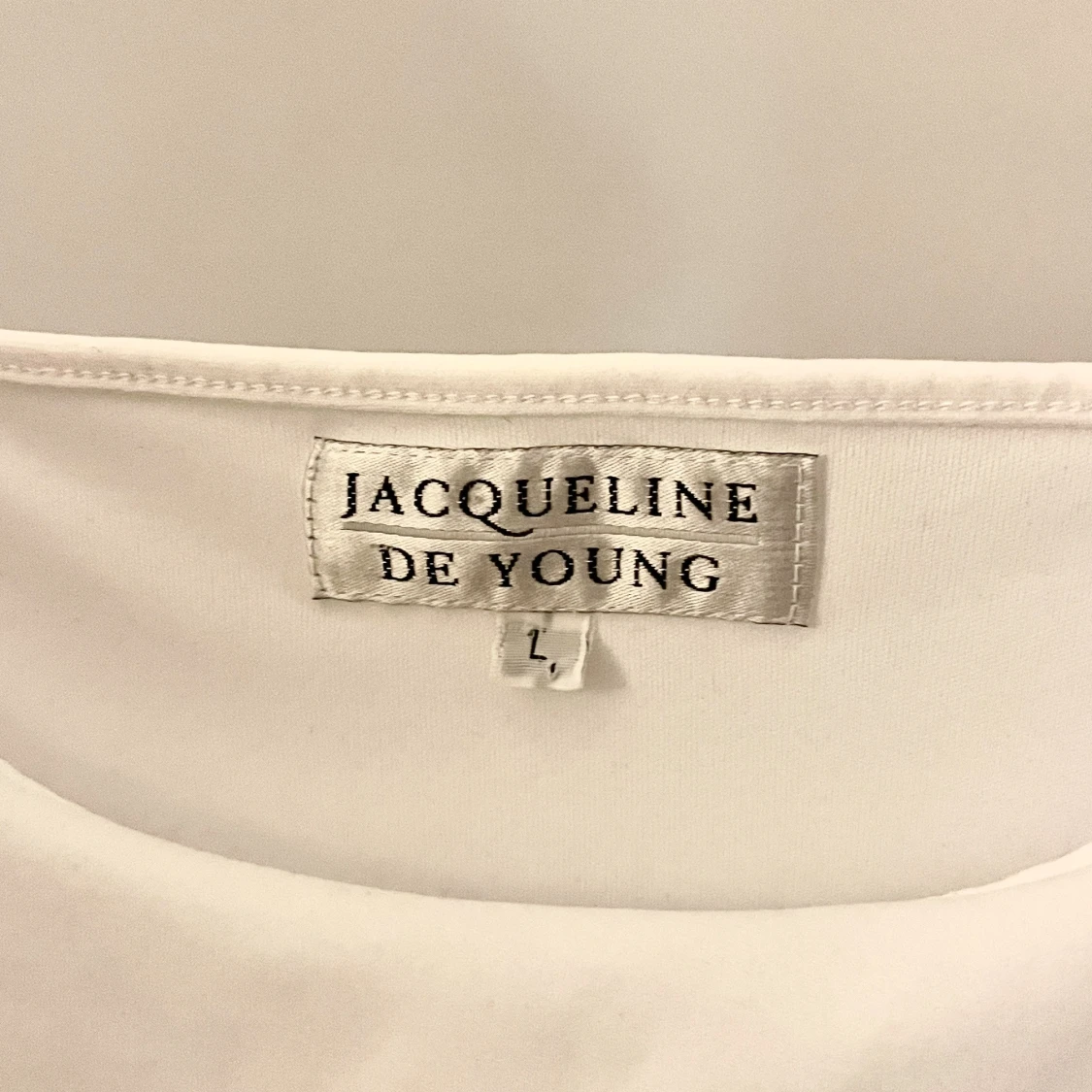 Vit långklänning strl L - 91