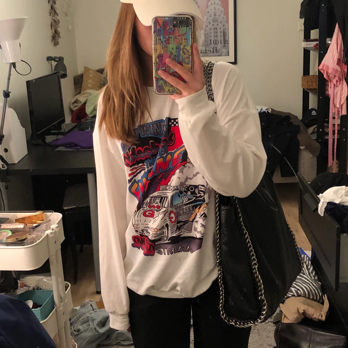 Sweatshirt med tryck - 90