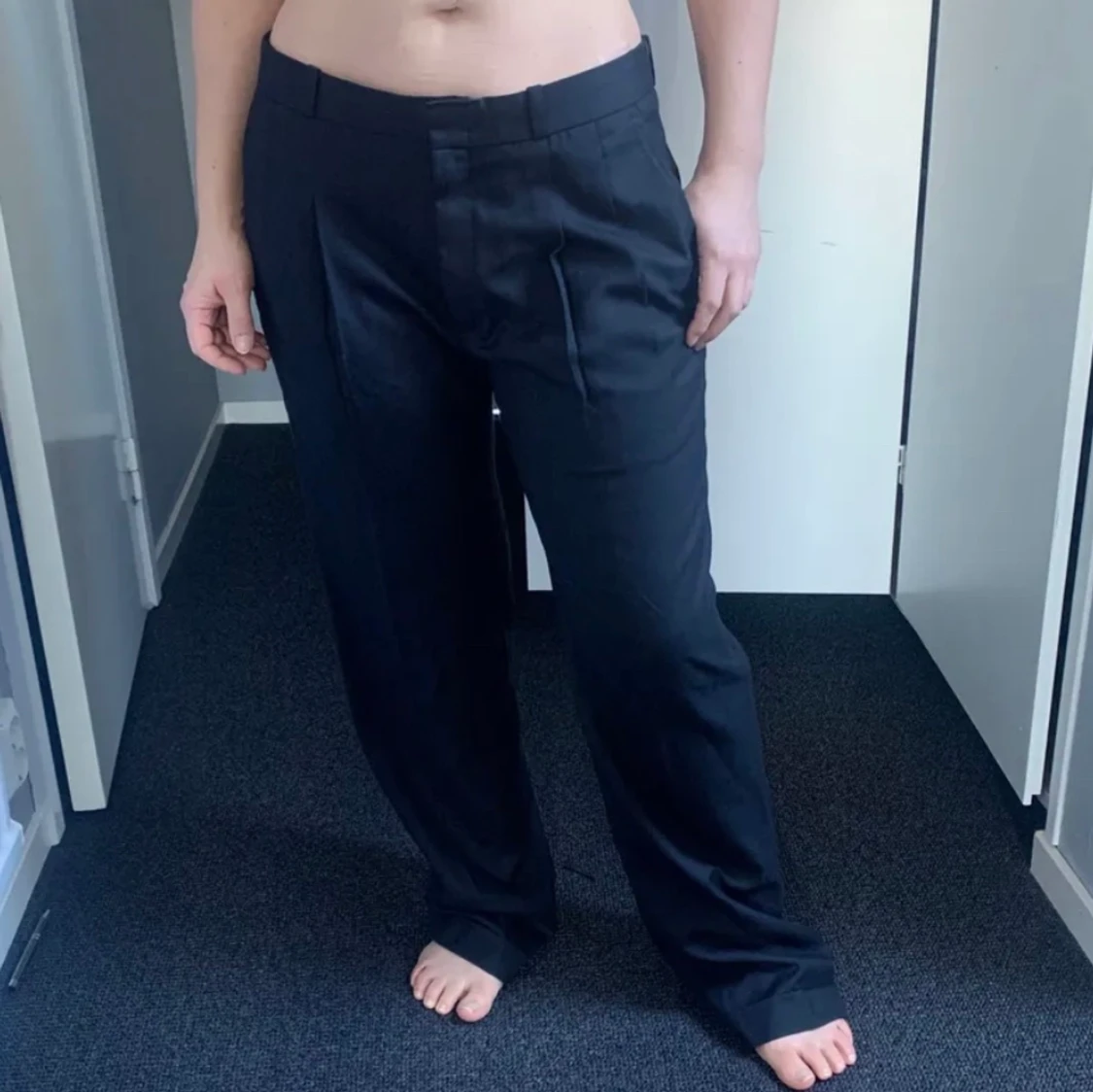 Lågmidjade kostymbyxor